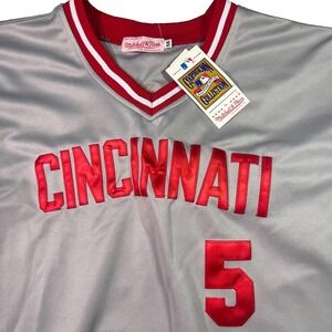 Cincinnati Reds Baseball Jersey Johnny Bench Mitchell & Ness Cooperstown 1976